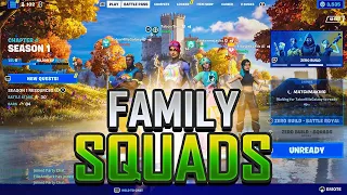 Fortnite Chapter 4 Squads With ALL 3 OF MY KIDS (Tabor Hill FAMILY Squads)