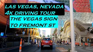 Las Vegas Strip | 4k Driving Tour | Vegas Sign to Fremont St | Everyone back out!