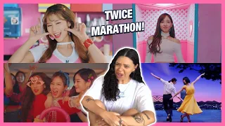 TWICE MV MARATHON! ‘LIKEY’ ‘Heart Shaker’ ‘Merry & Happy’ & ‘What is Love’ MV | REACTION!!