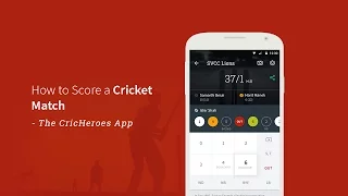 How to score a match on the CricHeroes App? | Best Local Cricket Score App