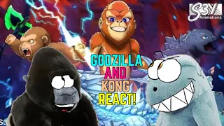 Godzilla and Kong React to Baby Godzilla x Kong: Scar King vs Shimu – Animation 23