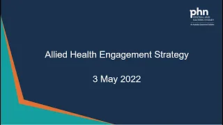 Allied Health: Building a healthy digitally enabled business - 3 May 2022