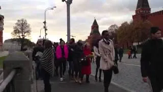 Yu-mi Kim Miss Universe Korea 2013 visits Red Square in Moscú, Russia