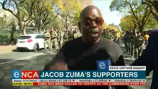 Zuma's supporters gathered in Parktown