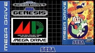 Mega Bomberman (SEGA MD/Genesis)(1994) Intro + Gameplay