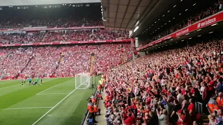 Mo Salah Running Down The Wing - Anfield - Liverpool Vs Newcastle