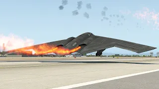 USA Bomber Aircraft Insane Takeoff With Fire Engine [XP11]