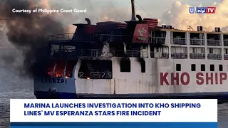 MARINA Launches Investigation into KHO Shipping Lines' MV Esperanza Stars Fire Incident