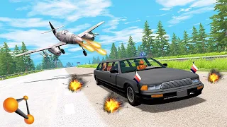 ИСТРЕБИТЕЛЬ АТАКОВАЛ ЛИМУЗИН ПРЕЗИДЕНТА! Спасти его любой ценой! - BeamNG.drive Multiplayer (BeamMP)