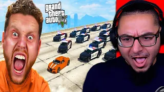 SIDEMEN EXTREME COP CHASE CHALLENGE ON GTA 5 | MoreSidemen | REACTION