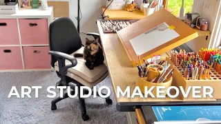 Art Studio Makeover | declutter + tour ✶ 2024 reset vlog ✶