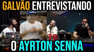 Galvão Bueno entrevistando o Ayrton Senna na Galinhagem 😂😂