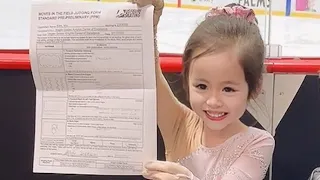 Mia Kam, 5-year-old, Pre-preliminary Moves in the Field / Skating Skills Test Passed with Honors