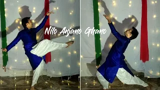 Rabindra Sangeet classical dance| Nilo Anjano Ghano Punja chayay dance