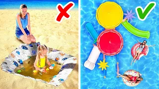 إحساسات الصيف: أفكار وحيل DIY للشاطئ والحديقة وحوض السباحة لتجربتها الآن! 🌞🏖️🏡💦