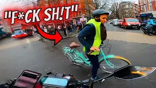 I ALMOST HIT A CYCLIST! CANCELED ORDERS! Just Another Day Delivering Food In London | GoPro POV