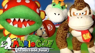 Mario vs Bowser Jr vs Donkey kong vs Petey Plant !! Mario Golf Toadstool Tour !! ᴴᴰ