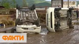 Ветер переворачивает машины и рушит дома: в Японии бушует тайфун Хагибис