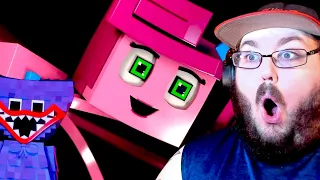 "Don't Get Caught" | Poppy Playtime Minecraft Music Video (Song By APAngryPiggy) & MORE REACTION!!!