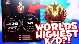 WORLDS HIGHEST STATS IN APEX LEGENDS (26KD)