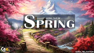 Enchanting Spring Forests with Beautiful Piano Music 🌷 4K Spring Ambience & Flowers 🌷