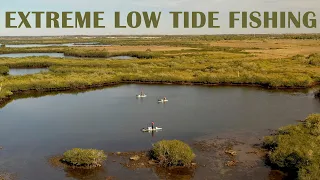 Extreme Winter Low Tide Fishing in Central Florida