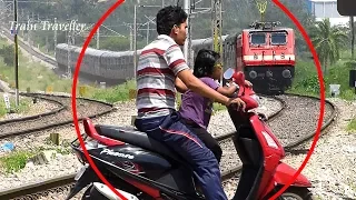 Man Crosses the Speeding Train Close Call to Death | Speeding Train | Indian Railways