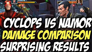 Cyclops Vs Namor Damage Comparison | SURPRISING RESULTS | Marvel Contest Of Champions
