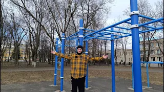 Выходы на две(muscle ups).Тренируйся позитивно!!!