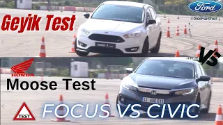 Ford Focus Mk3 VS Honda Civic Rs Moose Test test drive review