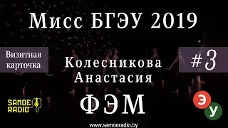 Визитная карточка ФЭМ - Колесникова Анастасия/Мисс БГЭУ 2019