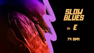 SLOW BLUES in E - Guitar Backing Track - 74 bpm Jam Track