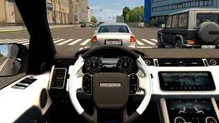 Range Rover Sport SVR 2018 - City Car Driving [Steering wheel gameplay]