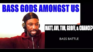 Bass Battle Tim vs Geoff vs Avi vs Adam vs Matt [Only Low Notes] (D2-A0) | REACTION