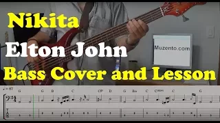 Nikita - Bass Cover and Lesson