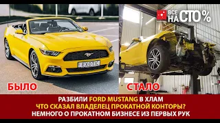 Разбили Ford Mustang в хлам / Где эмоции владельца? / Насколько попал водитель?