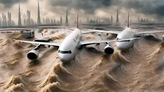 Dubai Airport is sinking! Hundreds of planes cannot take off and land! Rain in the UAE