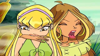 Stella refuses to be quiet and bites Flora's hand | Winx Club Clip