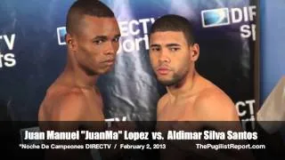 Juan Manuel "JuanMa" LOPEZ vs. Aldimar Silva SANTOS Official Weigh-In from Puerto Rico