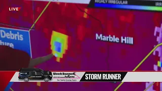 Tornado-warned storms strike southern Missouri
