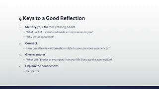 How to Write a Reflection Assignment