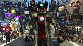 SPEAKERMAN UPGRADED 2.0 vs SKIBIDI TOILET vs CLOCKMAN TITAN vs SKIBIDI TOILET BOSSES In Garry's Mod!