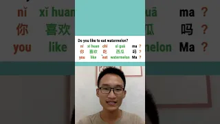 Study Mandarin 'Do you like to eat watermelon'