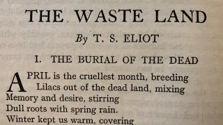 The Deepest Lore #79: T.S. Eliot's The Waste Land (Part 1)