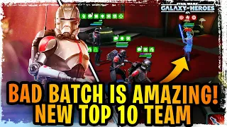 BAD BATCH IS AMAZING! New Top 10 Team in SWGoH! Destroy GAS, Darth Revan, Padme, Grievous, and MORE!