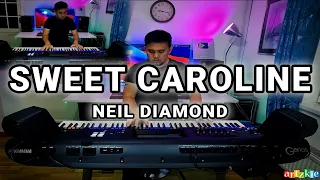 Sweet Caroline (Neil Diamond) Instrumental cover on Yamaha Genos keyboard with lyrics