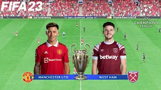 FIFA 23 | Manchester United vs West Ham United - UEFA Champions League UCL - PS5 Full Gameplay