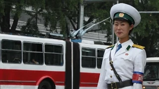 North Korea (DPRK), Pyongyang Traffic Girl (Summer Uniform)