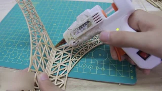 Cara membuat menara Eiffel dengan lidi bambu / How to make an Eiffel Tower with wooden sticks