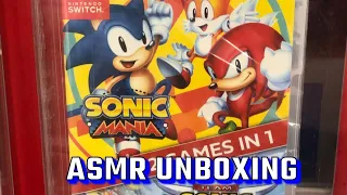 ASMR Unboxing Sonic Mania + Team Sonic Racing Double Pack Nintendo Switch